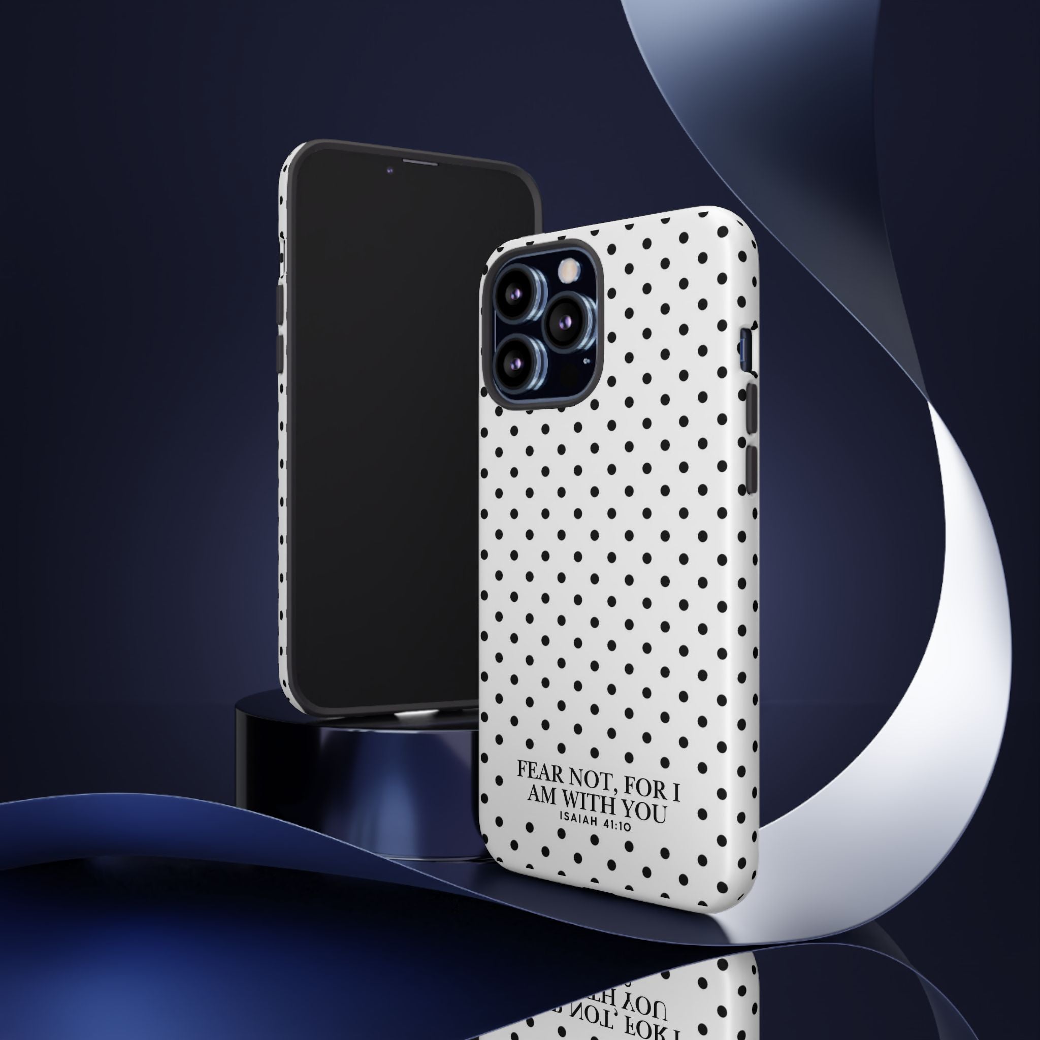 Fear Not, For I Am With You Polka Dot Case (Isaiah 41:10)
