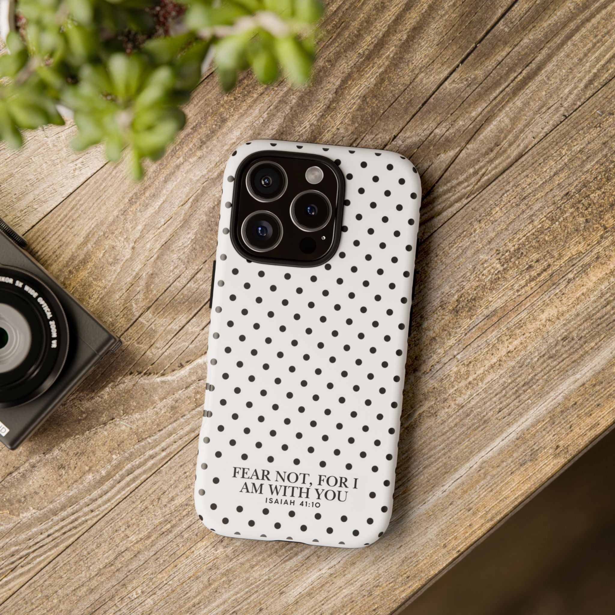 Fear Not, For I Am With You Polka Dot Case (Isaiah 41:10)
