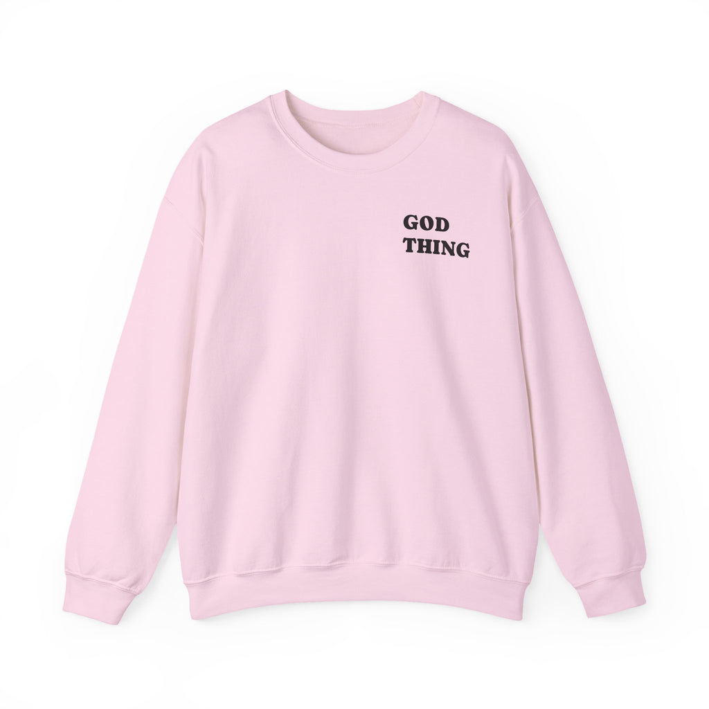 Crewneck Sweatshirt — "God Thing" 8-Ball Graphic Pullover