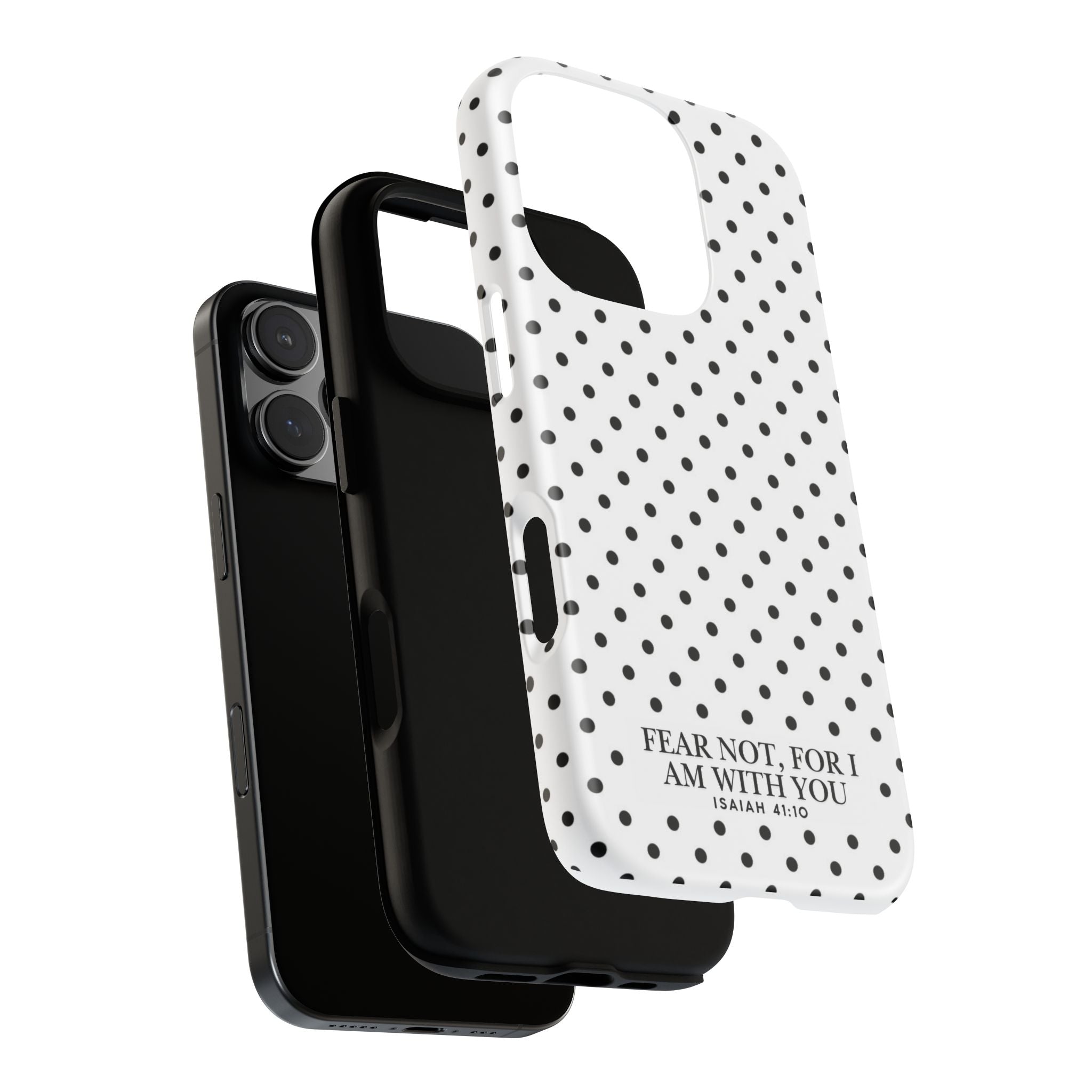 Fear Not, For I Am With You Polka Dot Case (Isaiah 41:10)
