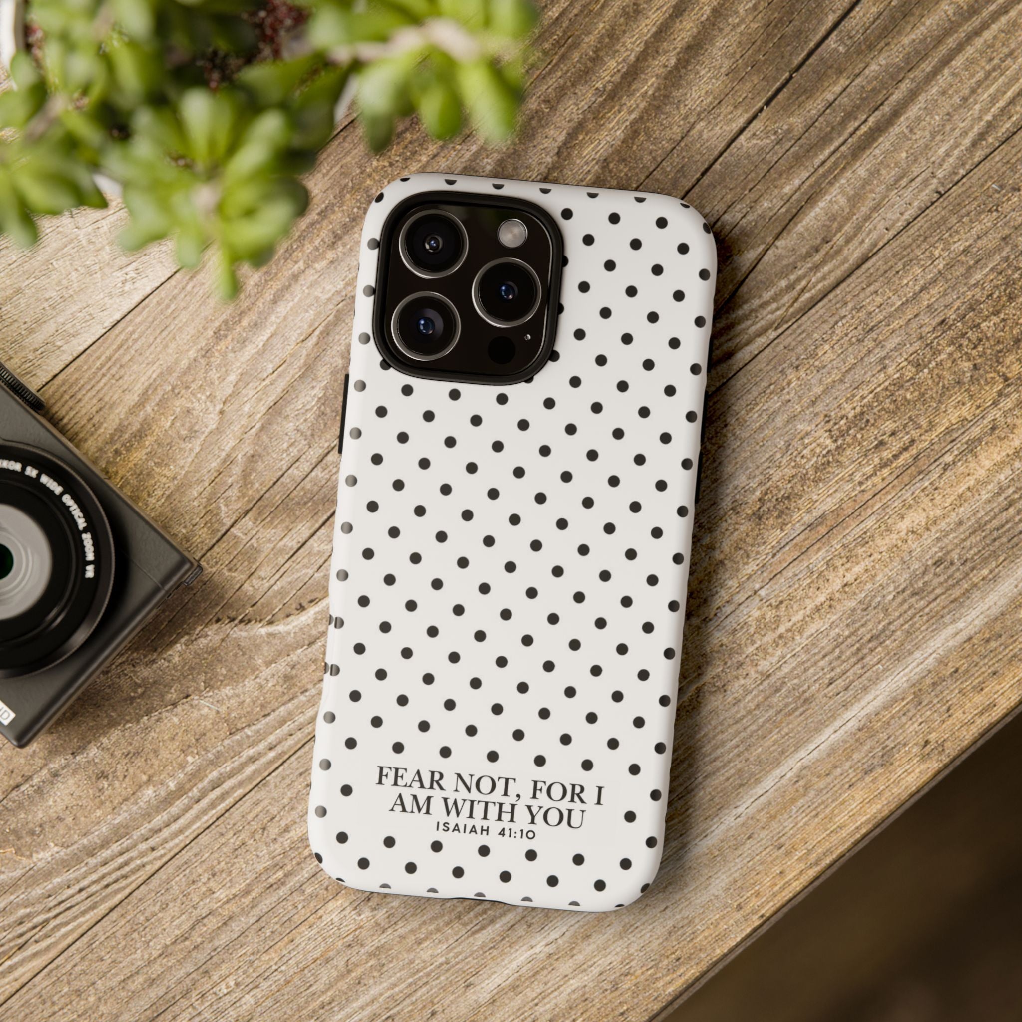 Fear Not, For I Am With You Polka Dot Case (Isaiah 41:10)