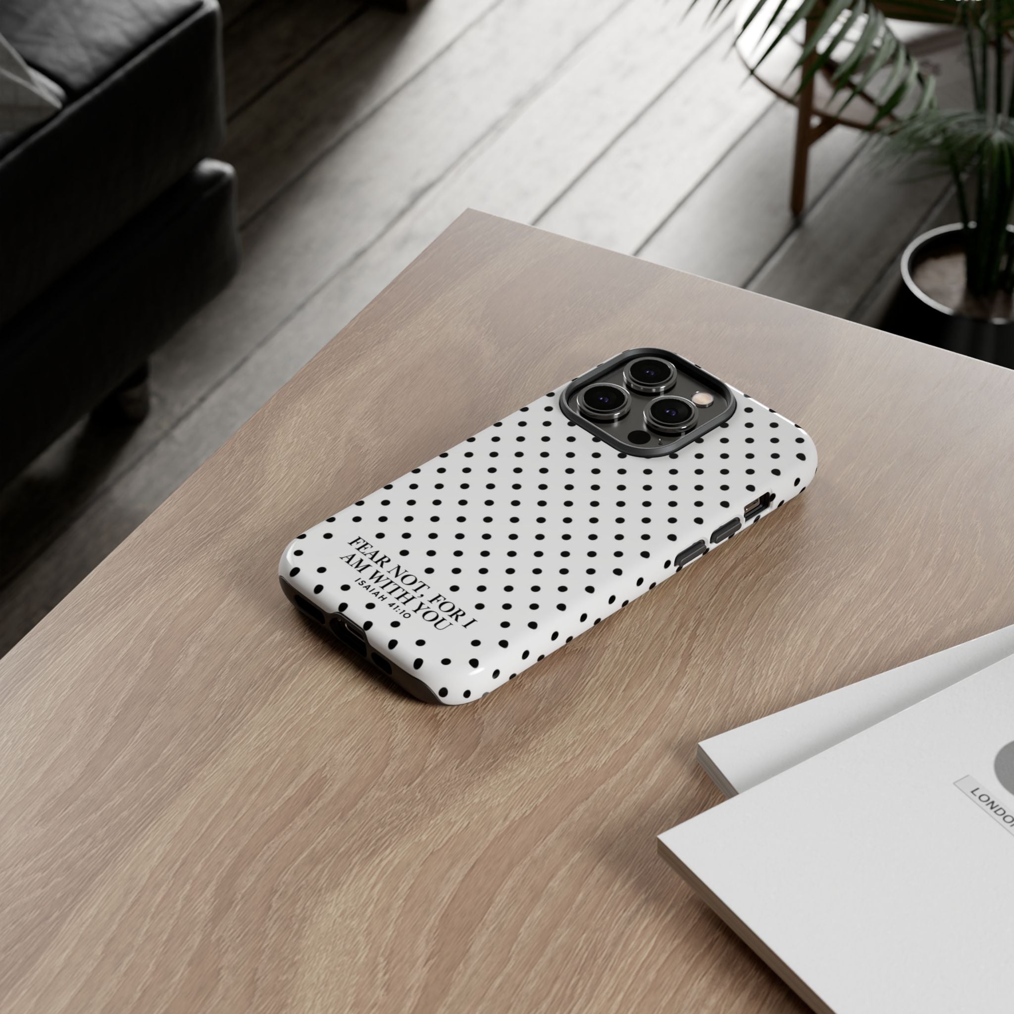 Fear Not, For I Am With You Polka Dot Case (Isaiah 41:10)