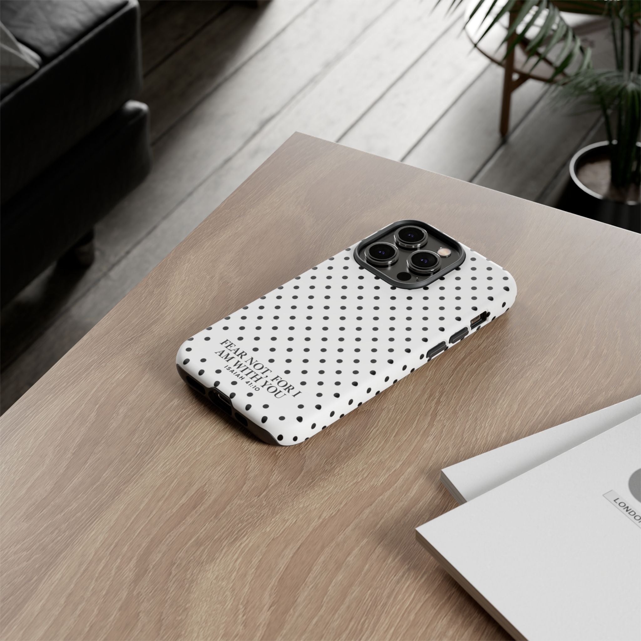 Fear Not, For I Am With You Polka Dot Case (Isaiah 41:10)