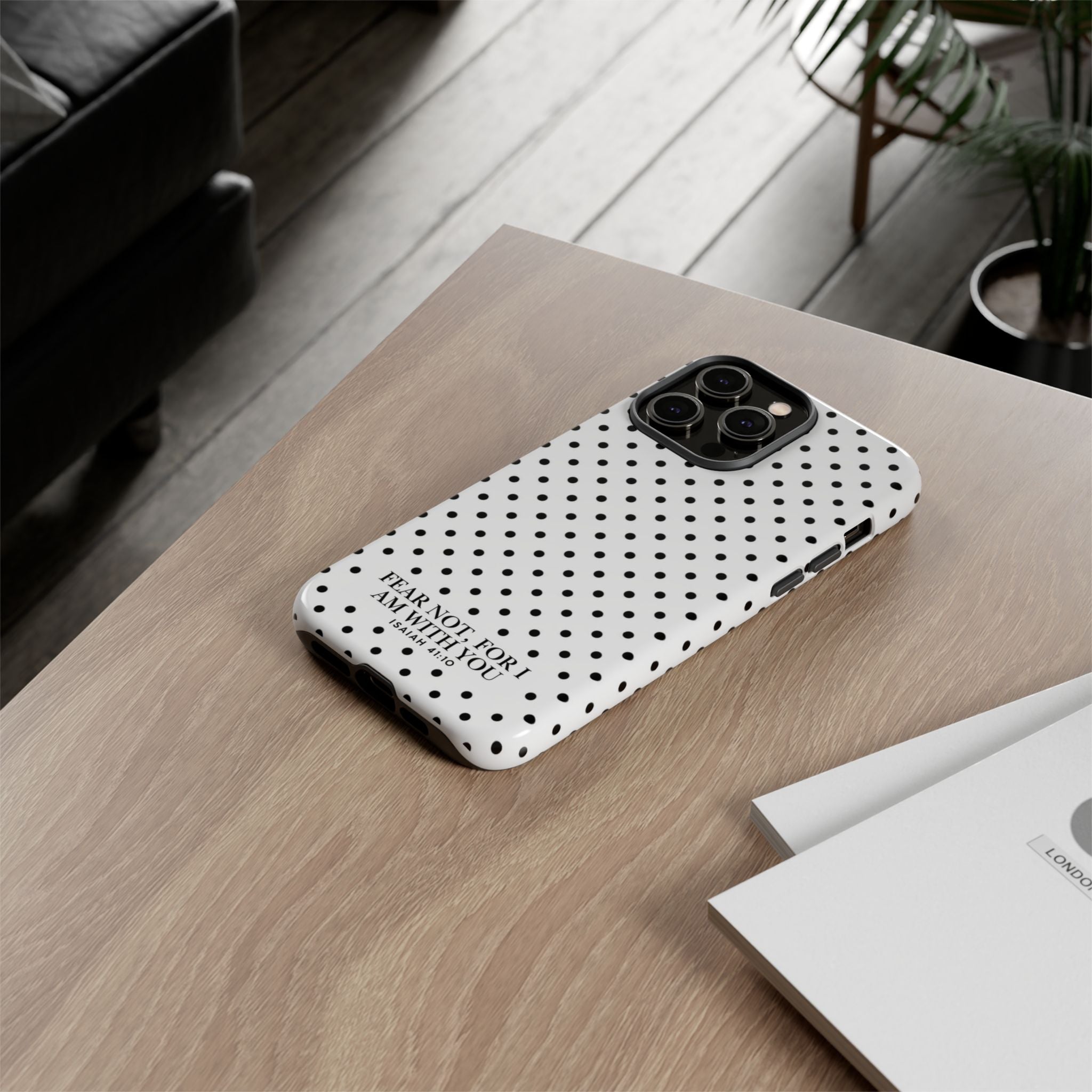 Fear Not, For I Am With You Polka Dot Case (Isaiah 41:10)