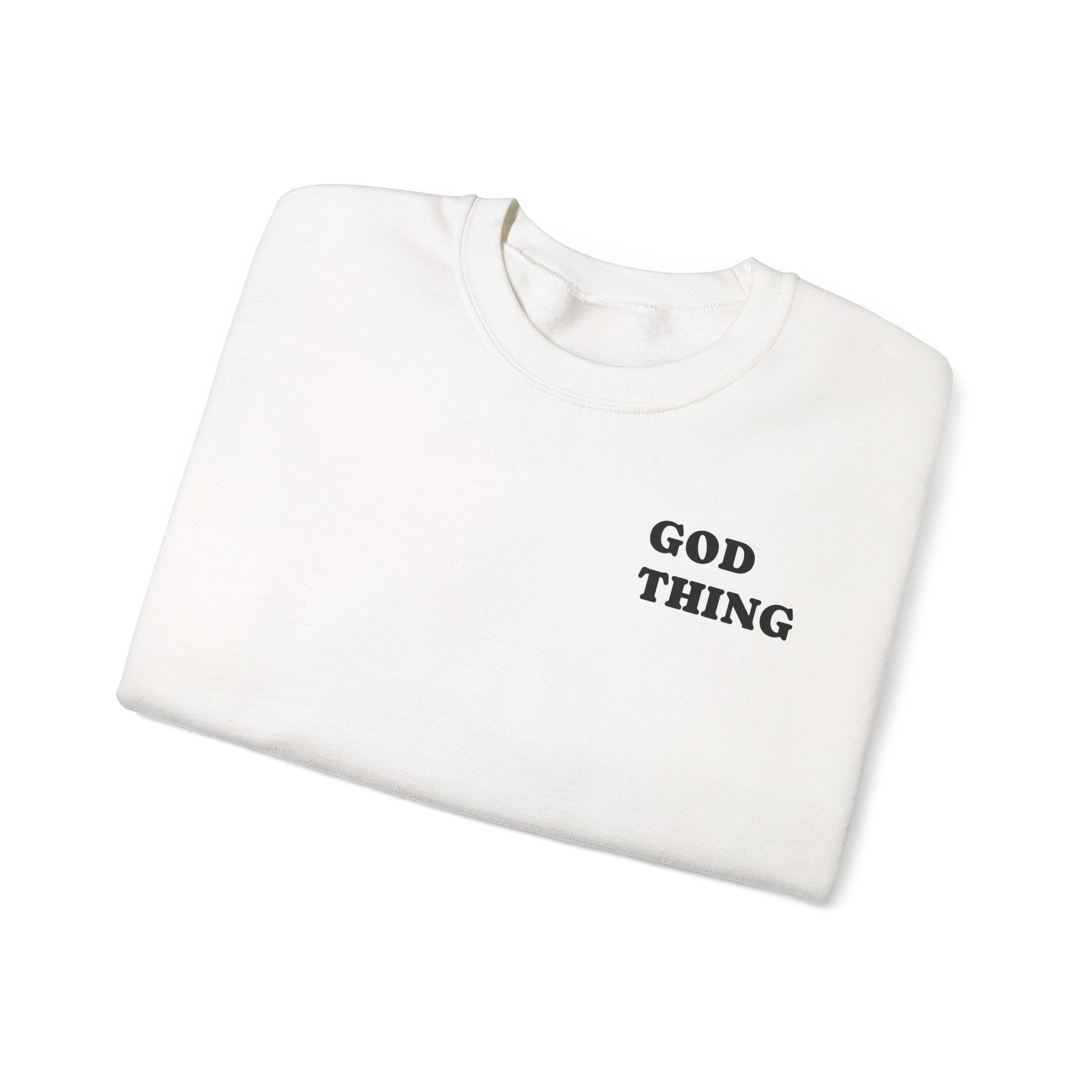 Crewneck Sweatshirt — "God Thing" 8-Ball Graphic Pullover