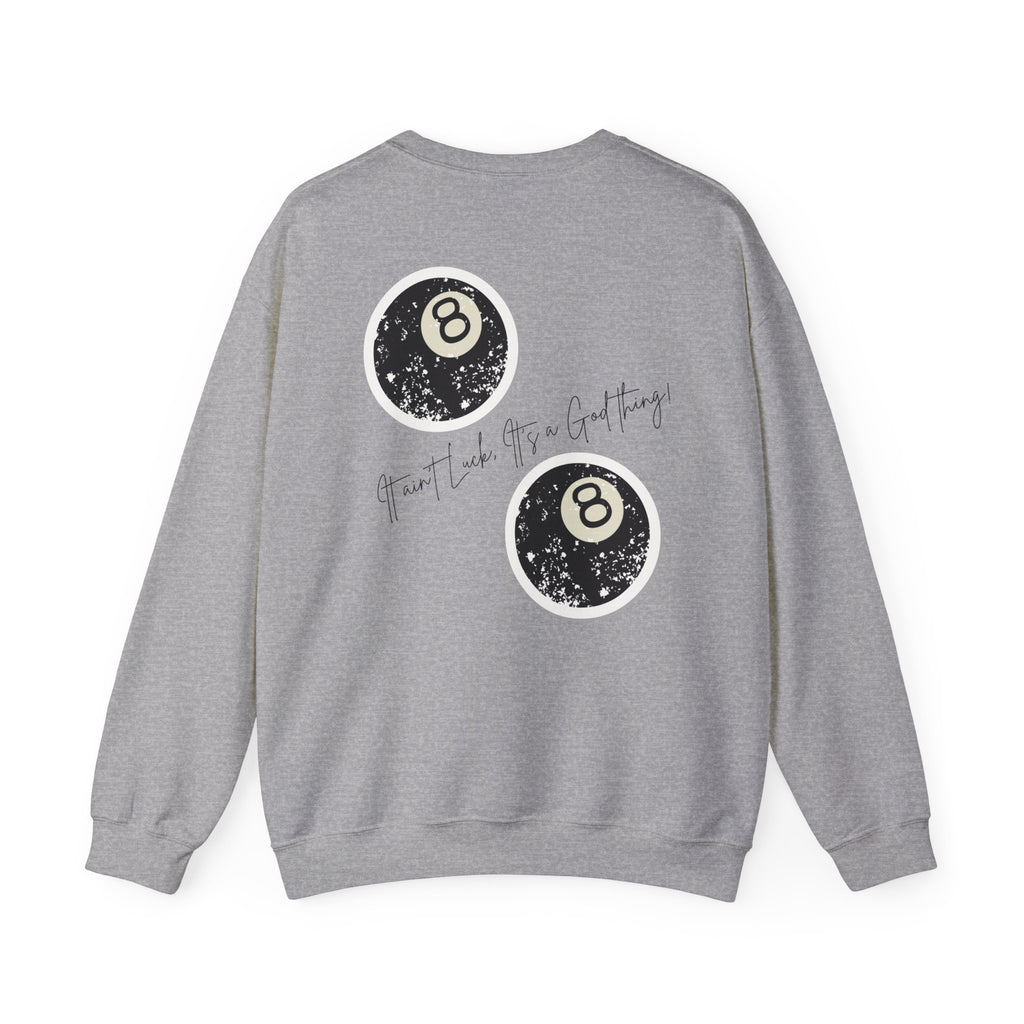 Crewneck Sweatshirt — "God Thing" 8-Ball Graphic Pullover