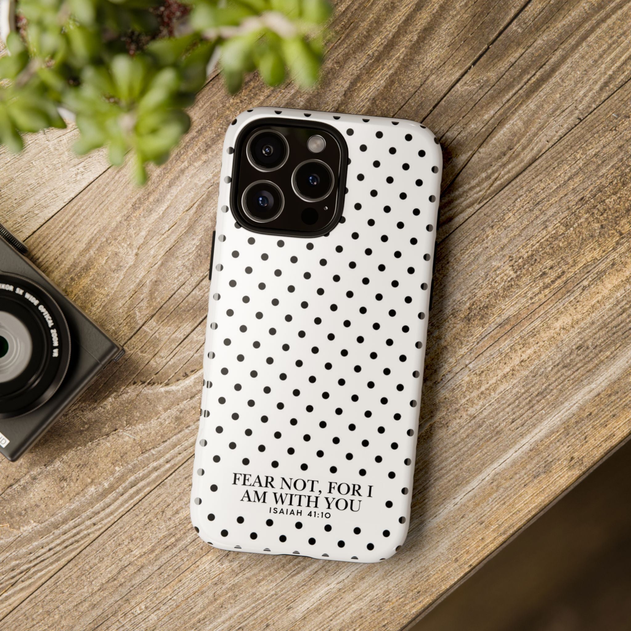 Fear Not, For I Am With You Polka Dot Case (Isaiah 41:10)