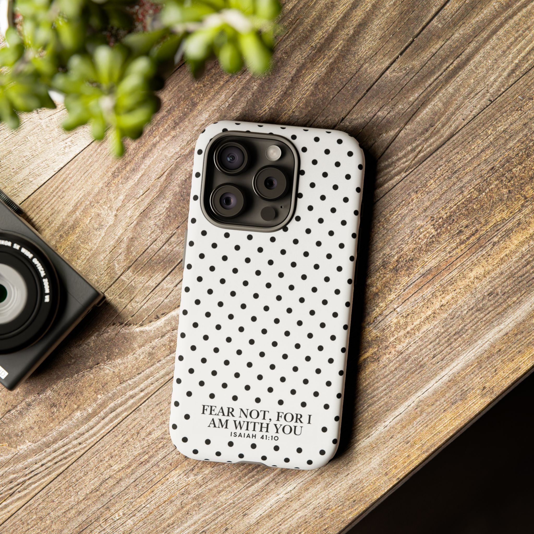 Fear Not, For I Am With You Polka Dot Case (Isaiah 41:10)