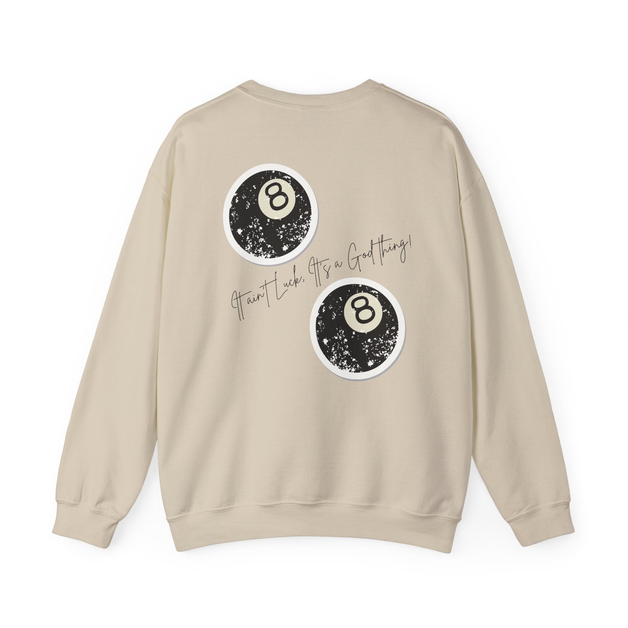 Crewneck Sweatshirt — "God Thing" 8-Ball Graphic Pullover